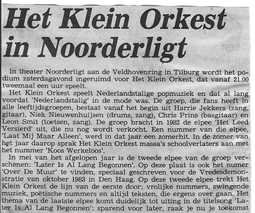 Klein Orkest -  2 feb 1985