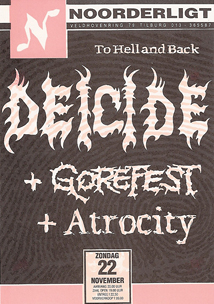 Deicide / Gorefest / Atrocity - 22 nov 1992