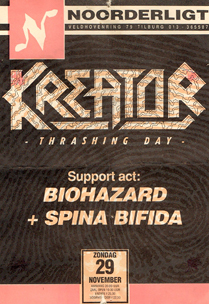 Kreator / Biohazard / Spina Bifida - 29 nov 1992