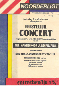 Tilburgs Mannenkoor La Renaissance -  8 sep 1984