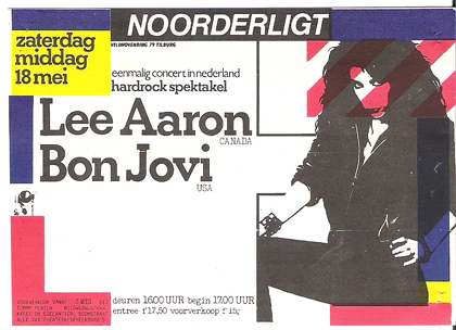 Lee Aaron / Bon Jovi - 18 mei 1985