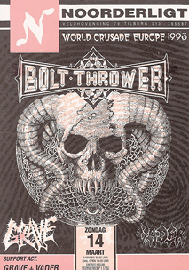 Bolt Thrower / Vader / Grave - 14 mrt 1993