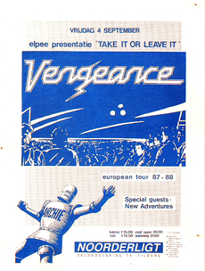 Vengeance LP presentatie -  4 sep 1987