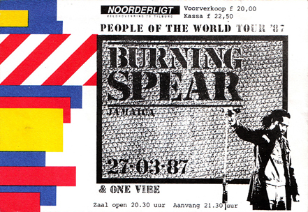 Burning Spear & One Vibe - 27 mrt 1987
