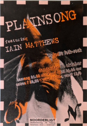 Plainsong feat. Iain Matthews - 10 okt 1996